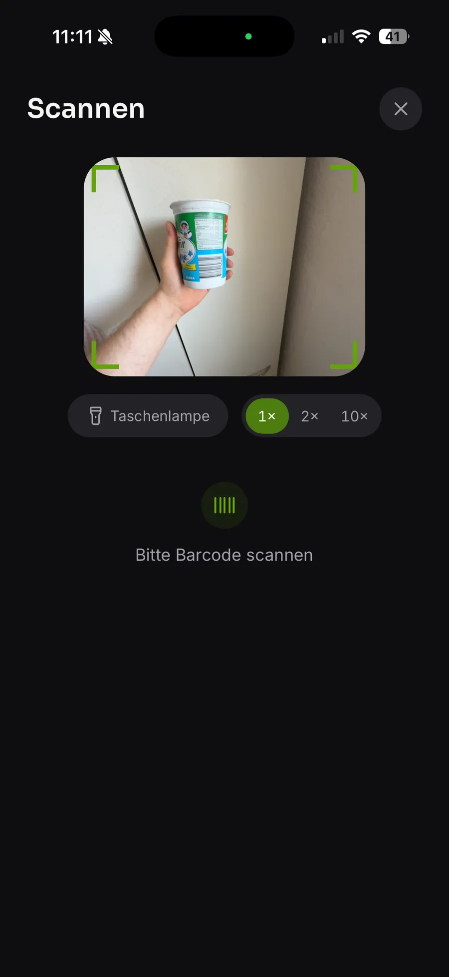 Grammo — Barcode-Scanner für Lebensmittel